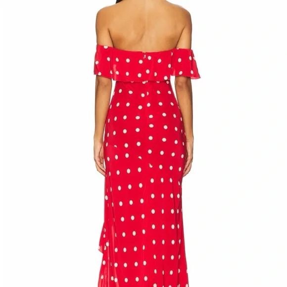 Deanna Gown in Cherry Red Dress - Picture 3 of 6